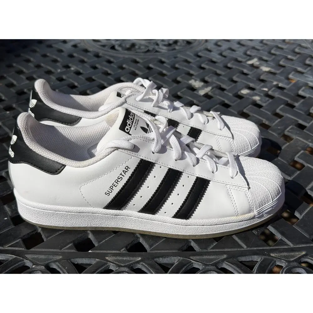 Adidas Superstar Originals White Black Leather Low Top Sneakers B42369 NWOT 2016